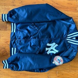 Vintage Blue Yankees Bomber Jacket